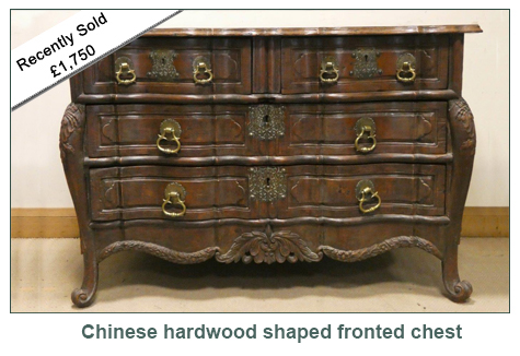 Kate Howe Limited : Chinese Hardwood Shaped Fronted Chest